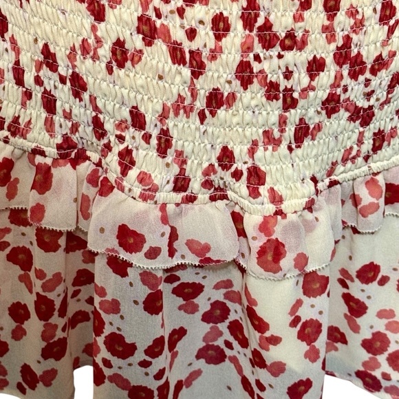 KEEPSAKE THE LABEL Charmed Puff Sleeve Smocked Square Neckline Floral Mini Dress - Picture 13 of 16